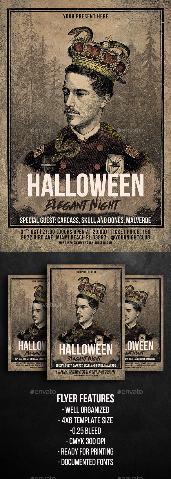 Halloween Elegant Party Flyer Template
