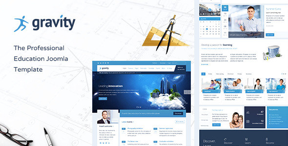 Gravity - Education, School Timetable & Events Joomla Template