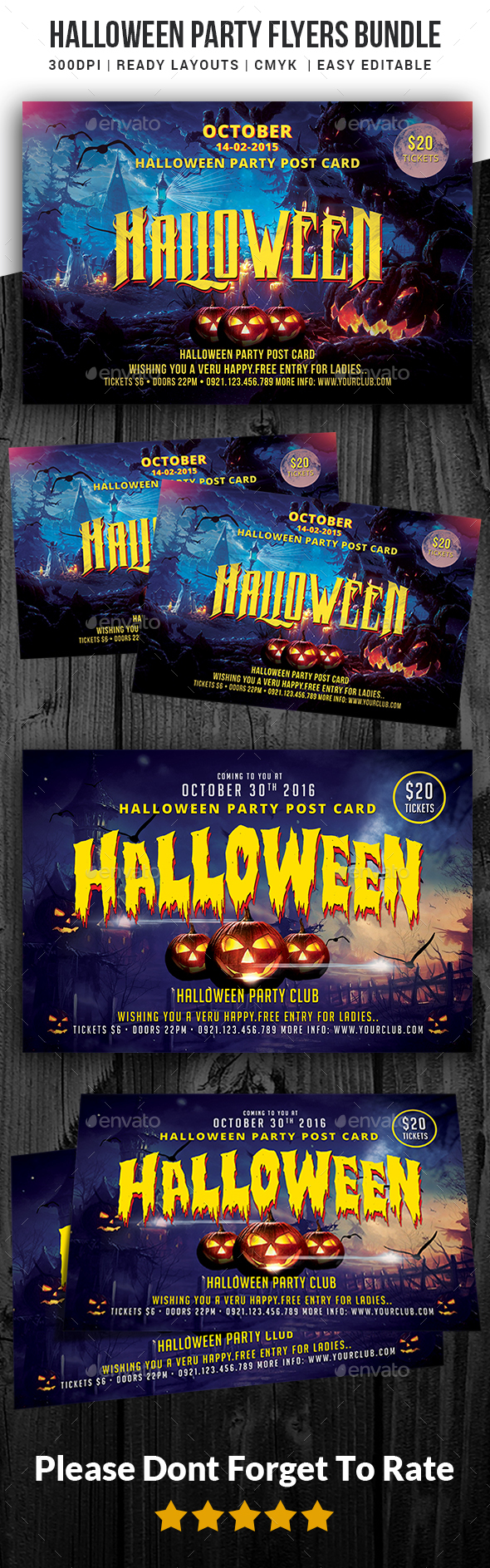 Halloween Party Flyer Bundle