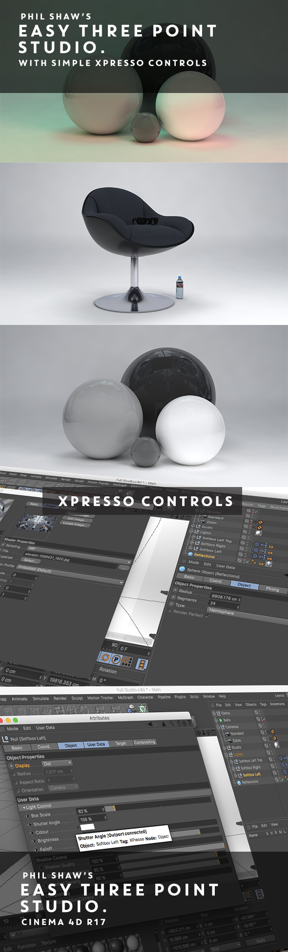 3DOcean Easy Three Point Light Studio Xpresso Controls 18036712 3DOcean Easy Three Point Light Studio Xpresso Controls 18036712