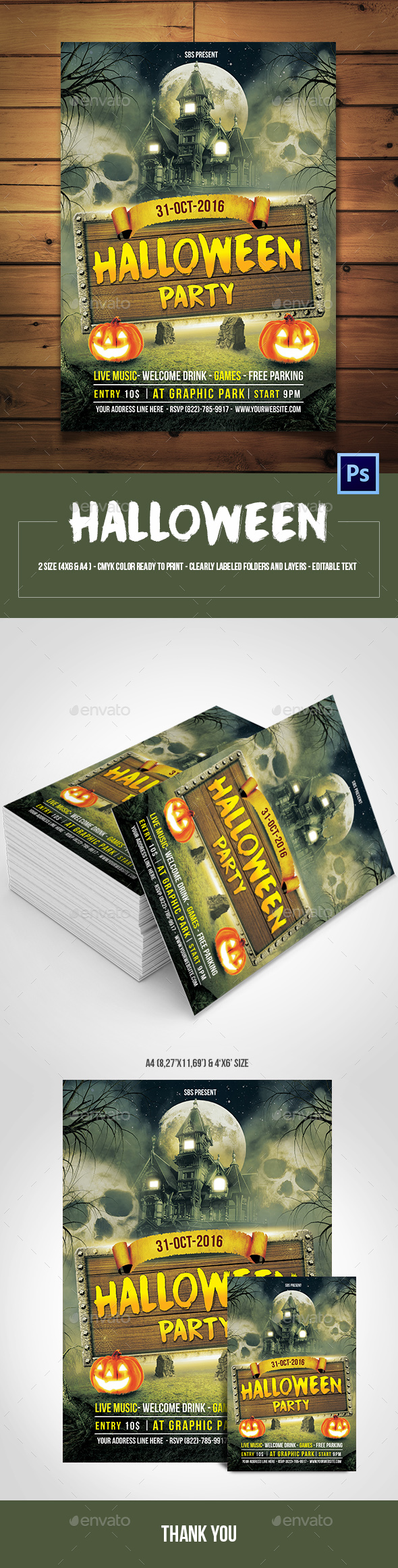 Halloween Party Flyer Template