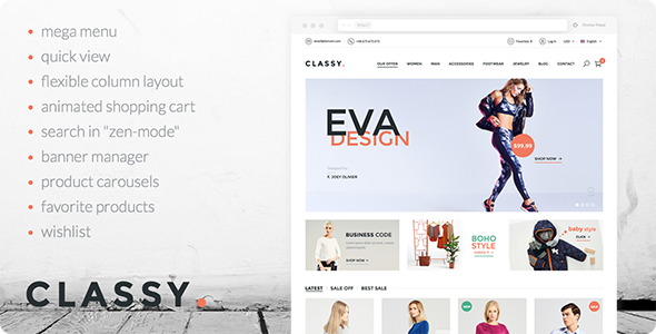 Classy - elegant, modern PrestaShop theme