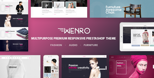 Wenro - Multipurpose Responsive Prestashop Theme | 16 Homepages Fashion, Furniture, Digital and more