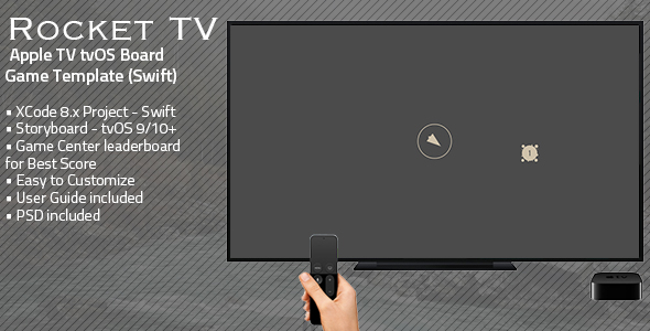 Rocket TV | tvOS Apple TV Game Template (Swift)