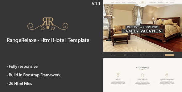RangeRelaxe - Hotel & Resort HTML Template