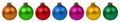 Photo of Row of decorative Christmas baubles | Free christmas images
