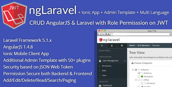 ngLaravel - CRUD Angular & Laravel REST API on JWT + Role  