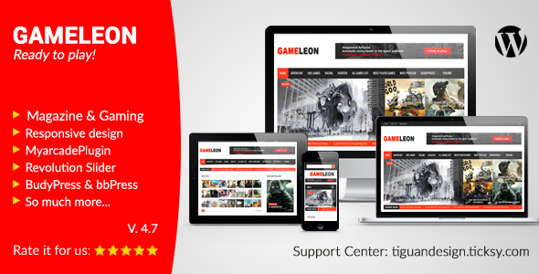 Gameleon - WordPress Magazine & Arcade Theme