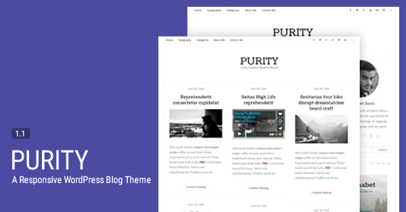 Purity - A Responsive WordPress Blog Theme