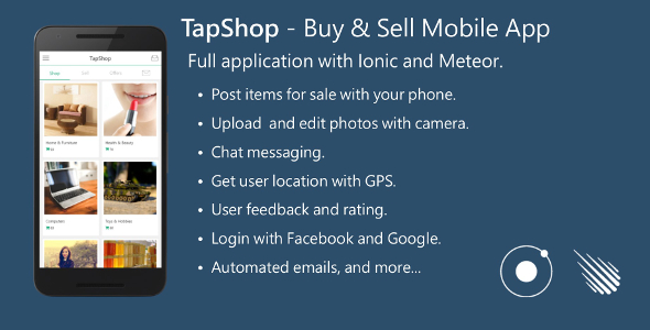 Buy & Sell Mobile App - Full Application with Meteor and Ionic.