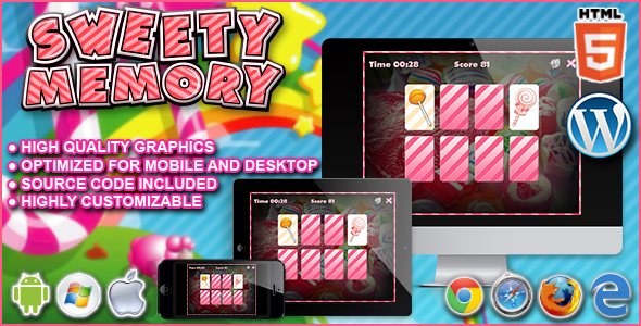 Sweety Memory - HTML5 Game