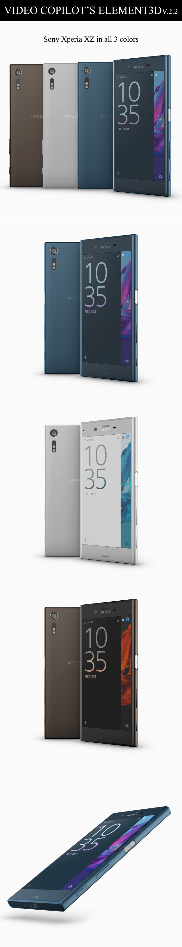 Element3D - Sony Xperia XZ - 3DOcean Item for Sale