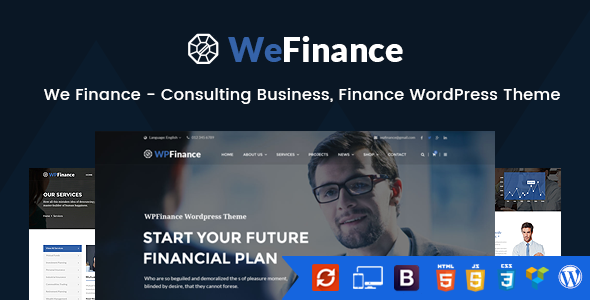 We Finance - Consulting Business, Finance WordPress Theme