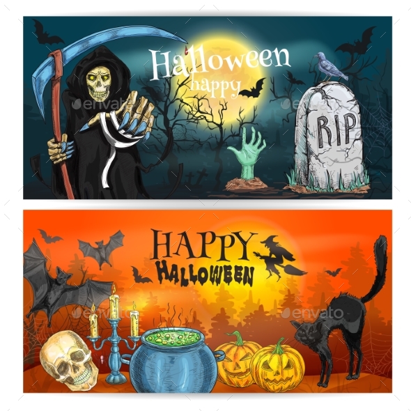 Happy Halloween Decoration Banners