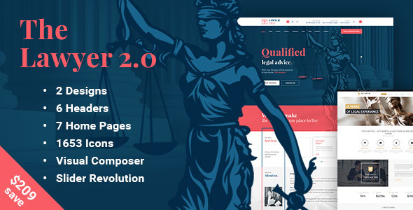 The Lawyer - Lawyers, Attorneys & Law Firms WordPress Theme