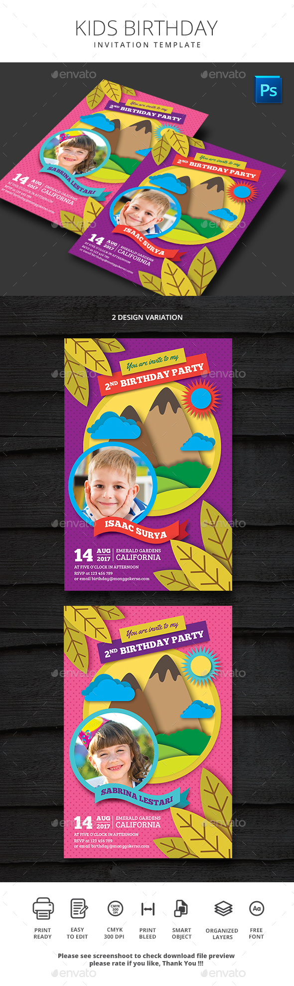 Kids Birthday Invitation