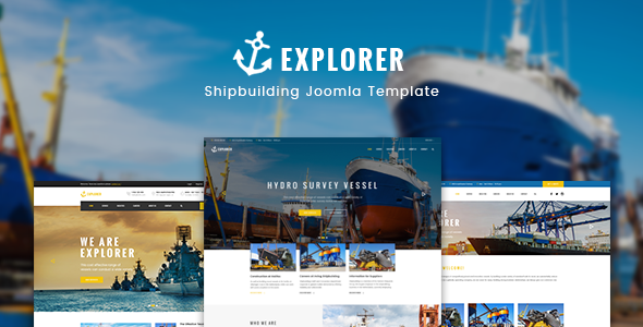 Explorer - Factory Construction & Ship Building WordPress Theme