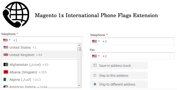 Magento 1x International Phone Flags Extension