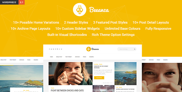 Beeanca - Modern Blogging Theme