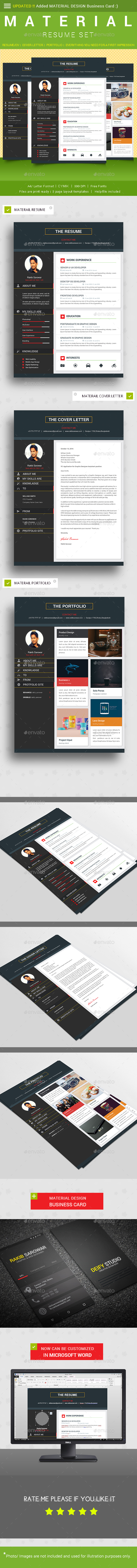 Material Resume with MS Word