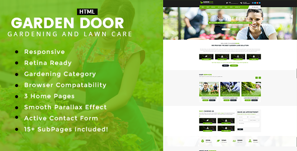 Garden Door - Gardening and Landscaping HTML Template