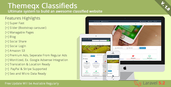 Themeqx Classifieds CMS
