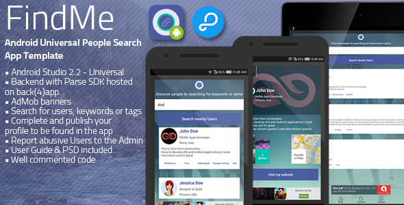 FindMe | Android Universal People Searching App Template