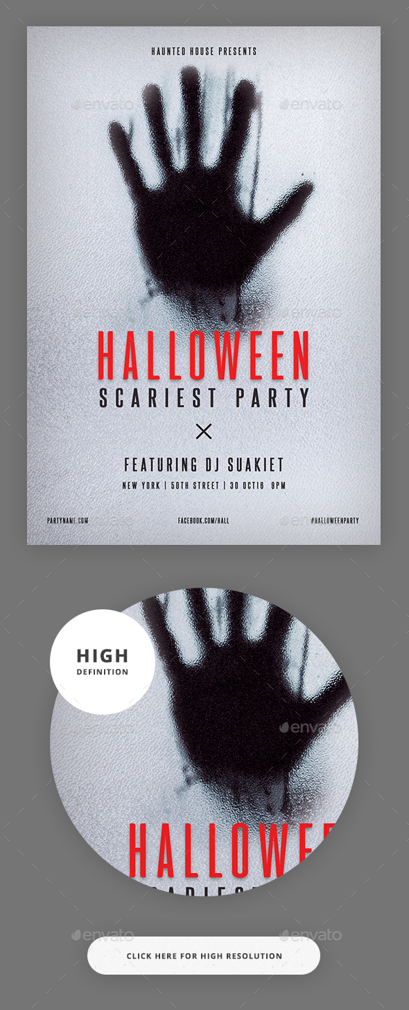 Halloween Minimalist Flyer Party