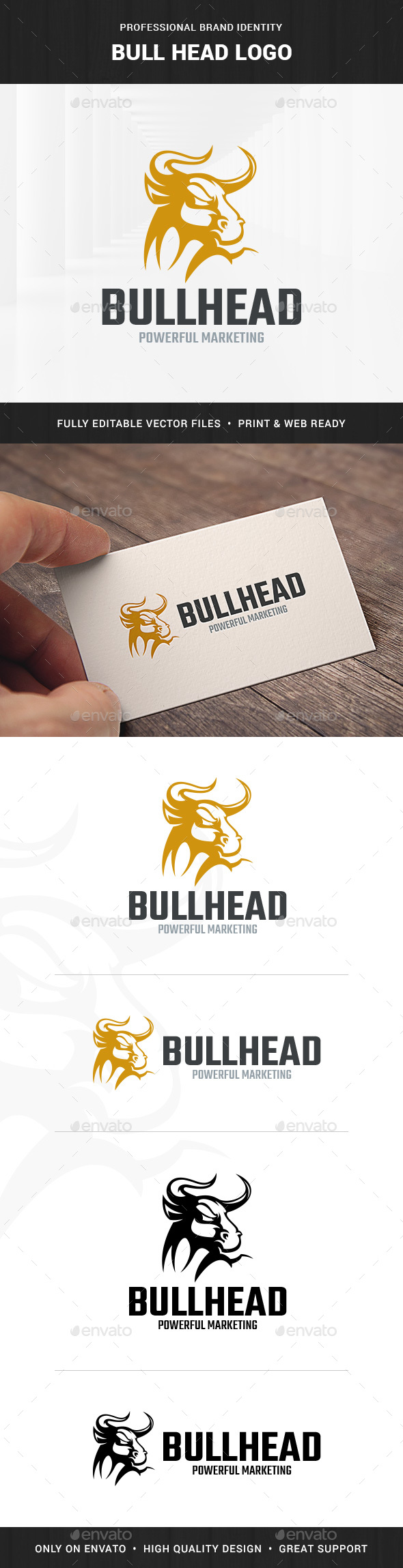 Bull Head Logo Template