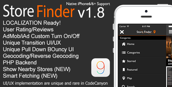 Store Finder Full iOS Application v1.8