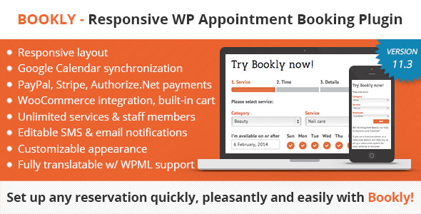 Bookly Booking Plugin – Responsive Appointment Booking and Scheduling