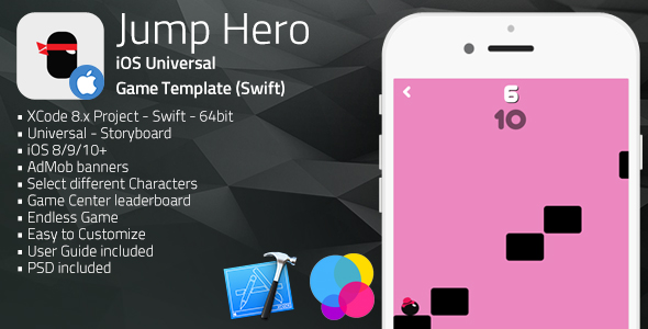 JumpHero | iOS Universal Game Template (Swift)