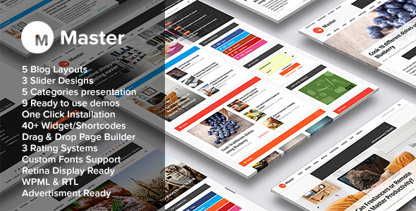 Master | Premium Blog & Magazine WordPress Theme