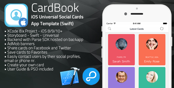 CardBook | iOS Universal Card App Template (Swift)