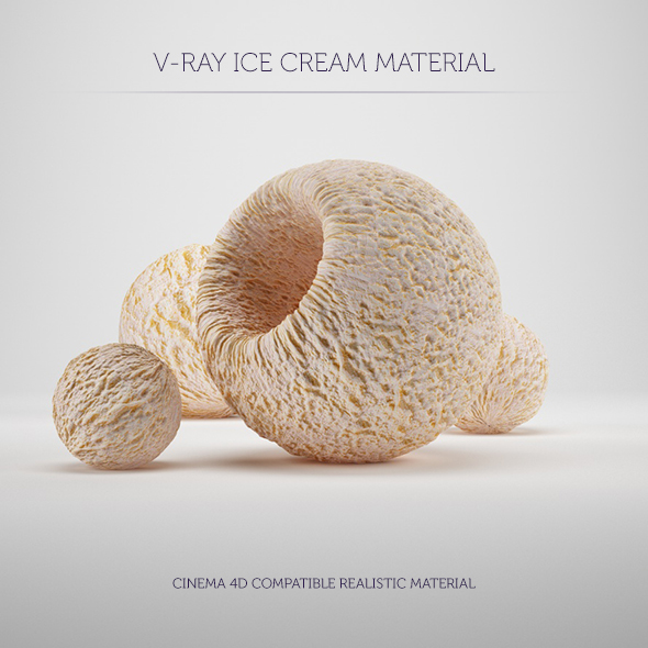 C4D V-Ray Ice Cream Material - 3DOcean Item for Sale