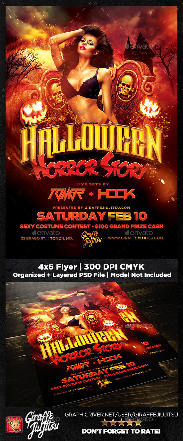 Halloween Horror Story Flyer Template