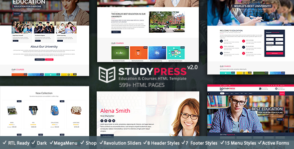 StudyPress - Education & Courses HTML5 Template