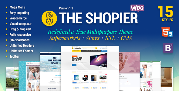 Shopier - Responsive Multipurpose WordPress WooCommerce Theme