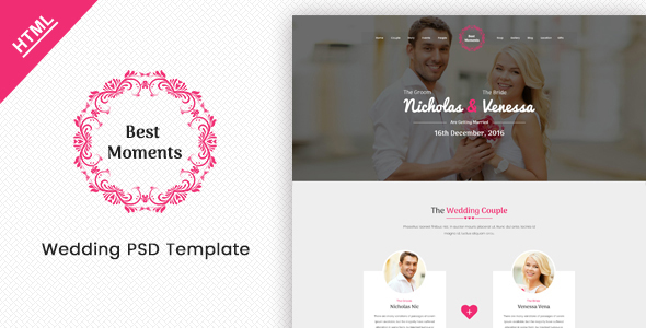 Best Moments - Mordern Wedding Site Template