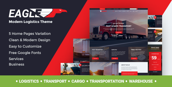 Want to create and incredible Logistics/Warehouse/Transportation theme? Sick of testing and evaluating themes? Choose the ONE completely versatile theme you ca