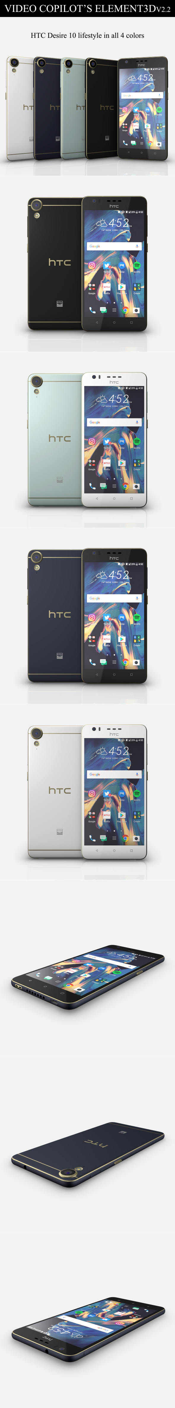 Element3D - HTC Desire 10 lifestyle - 3DOcean Item for Sale