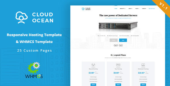 CloudOcean - Responsive Hosting & WHMCS Template