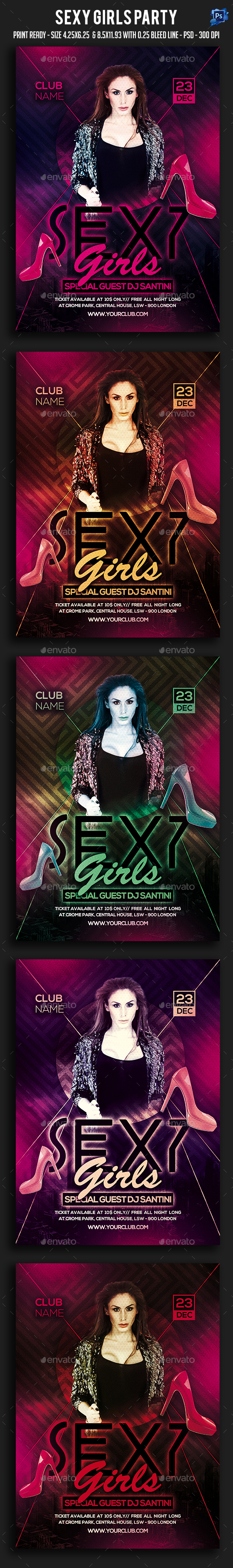 Sexy Girls Party Flyer