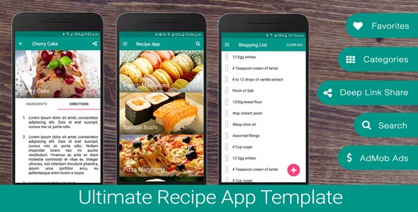Ultimate Recipe App Template