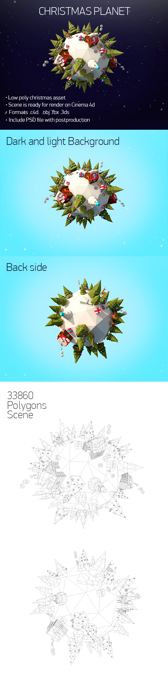 Christmas planet - 3DOcean Item for Sale