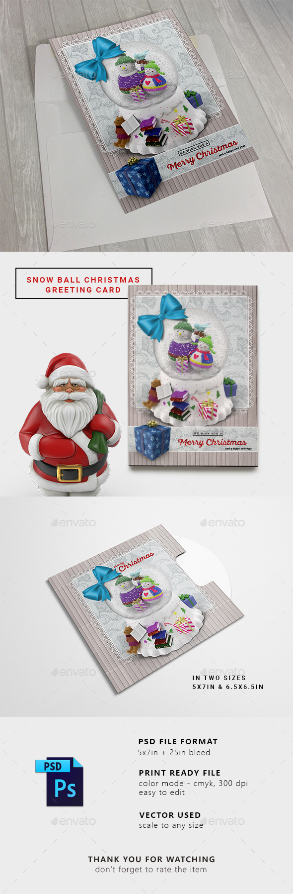 Snow Ball Christmas Greeting Card