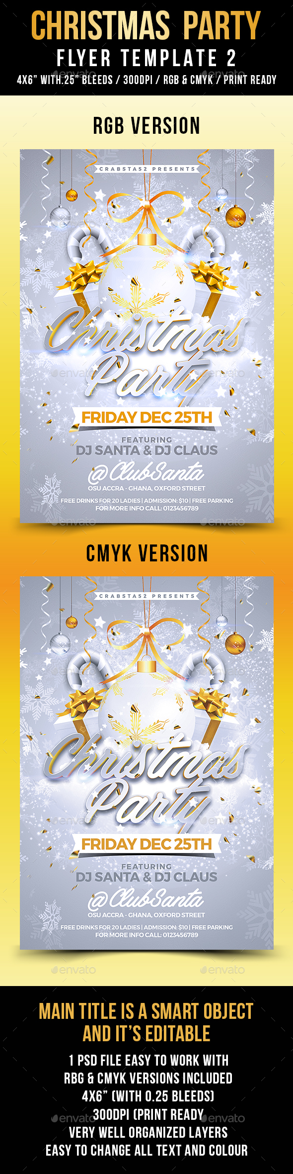 Christmas Party Flyer Template 2