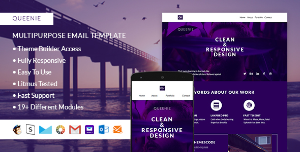 Queenie – Responsive Email + StampReady Builder