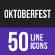 Oktoberfest Line Inverted Icons