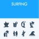 Surfing icons